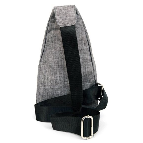 Gray Polyester Crossbody Sling Bag Backpack - Picture 7 of 7